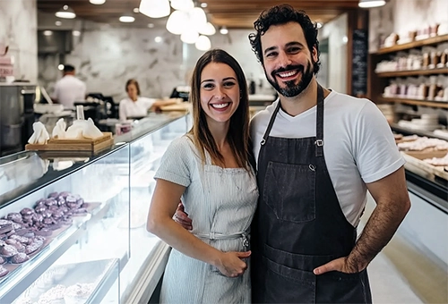 Business Owners Policy illustration for commercial insurance, showing a secure office.